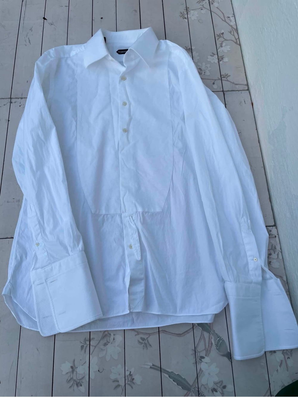 Tom Ford White Men's Dress Shirt - Classic Spread Collar